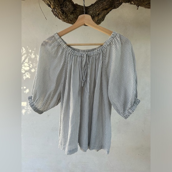 DÔEN Sia Top - Savoie Stripe - blue & white striped top - size xs - new wo tags - Picture 3 of 9